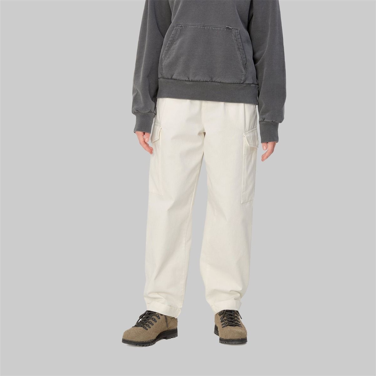 Carhartt Collins Cotton Cargo Trousers In White
