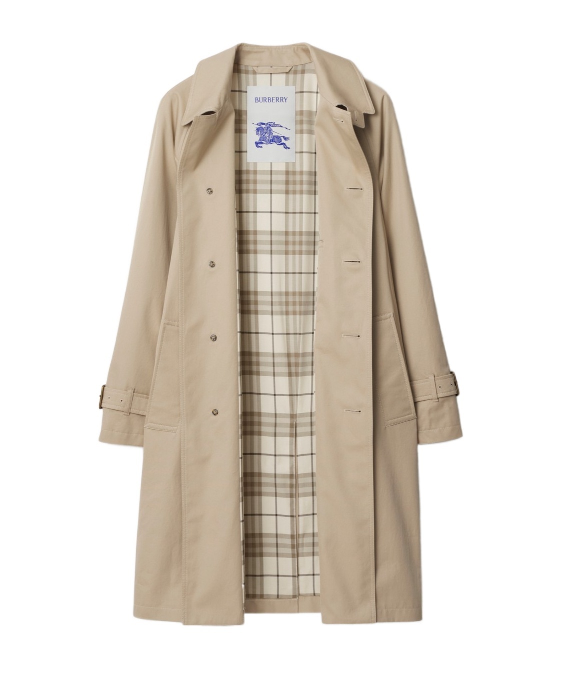 Burberry Gabardine-weave Trench Coat In Nude