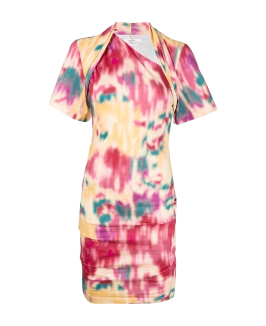 Isabel Marant Tie-dyed Slim Dress In Pink