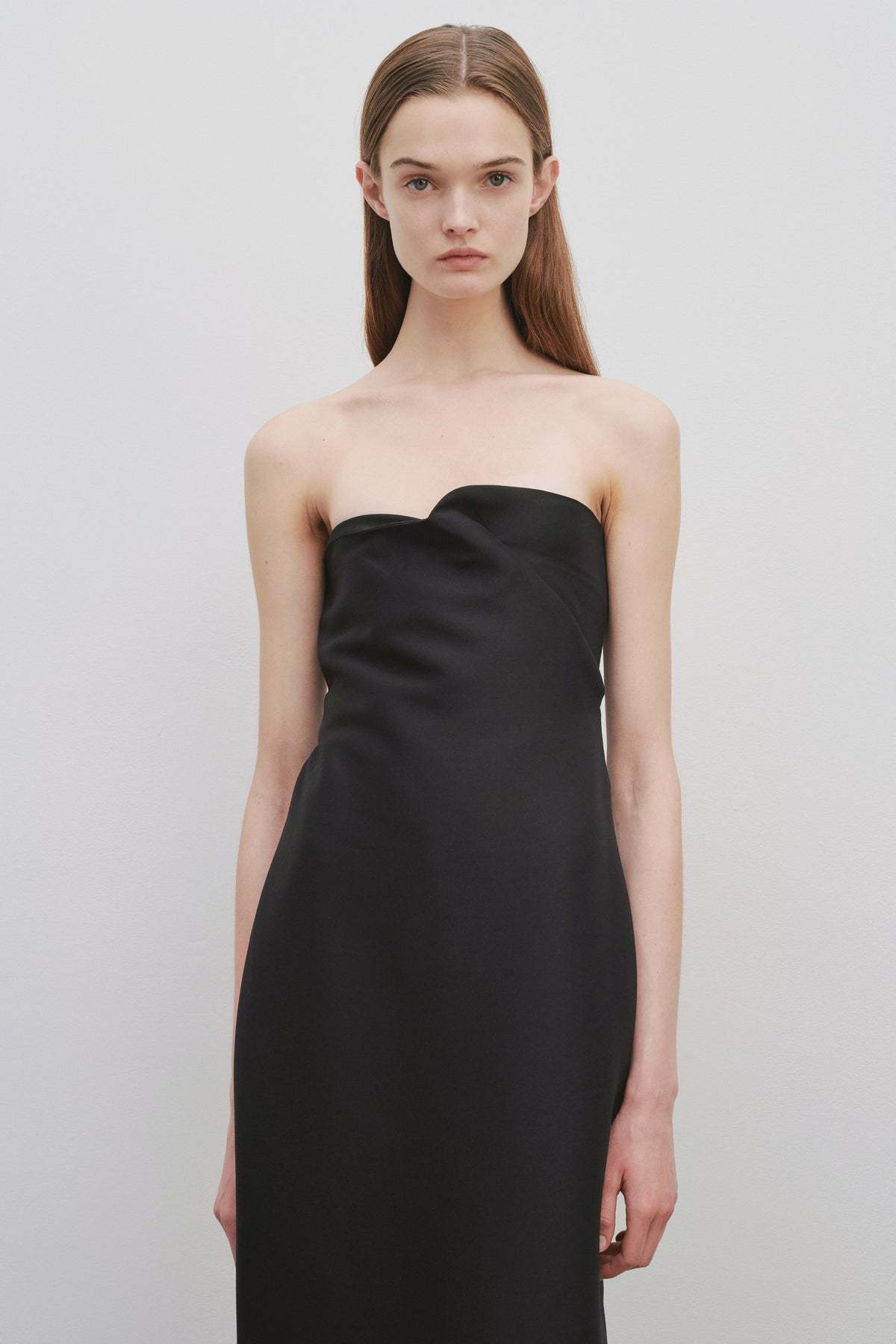 The Row Bardon Strapless Dress In Black