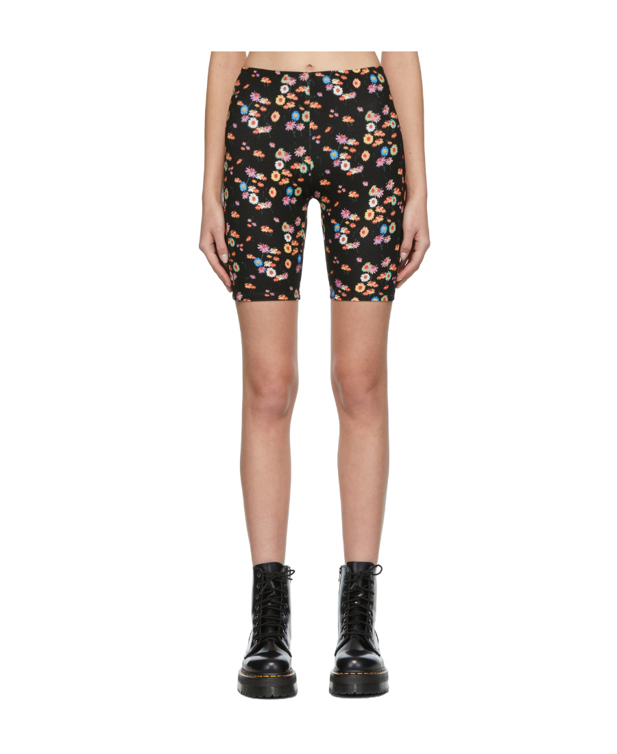 Shop Rabanne Printed Shorts In Black