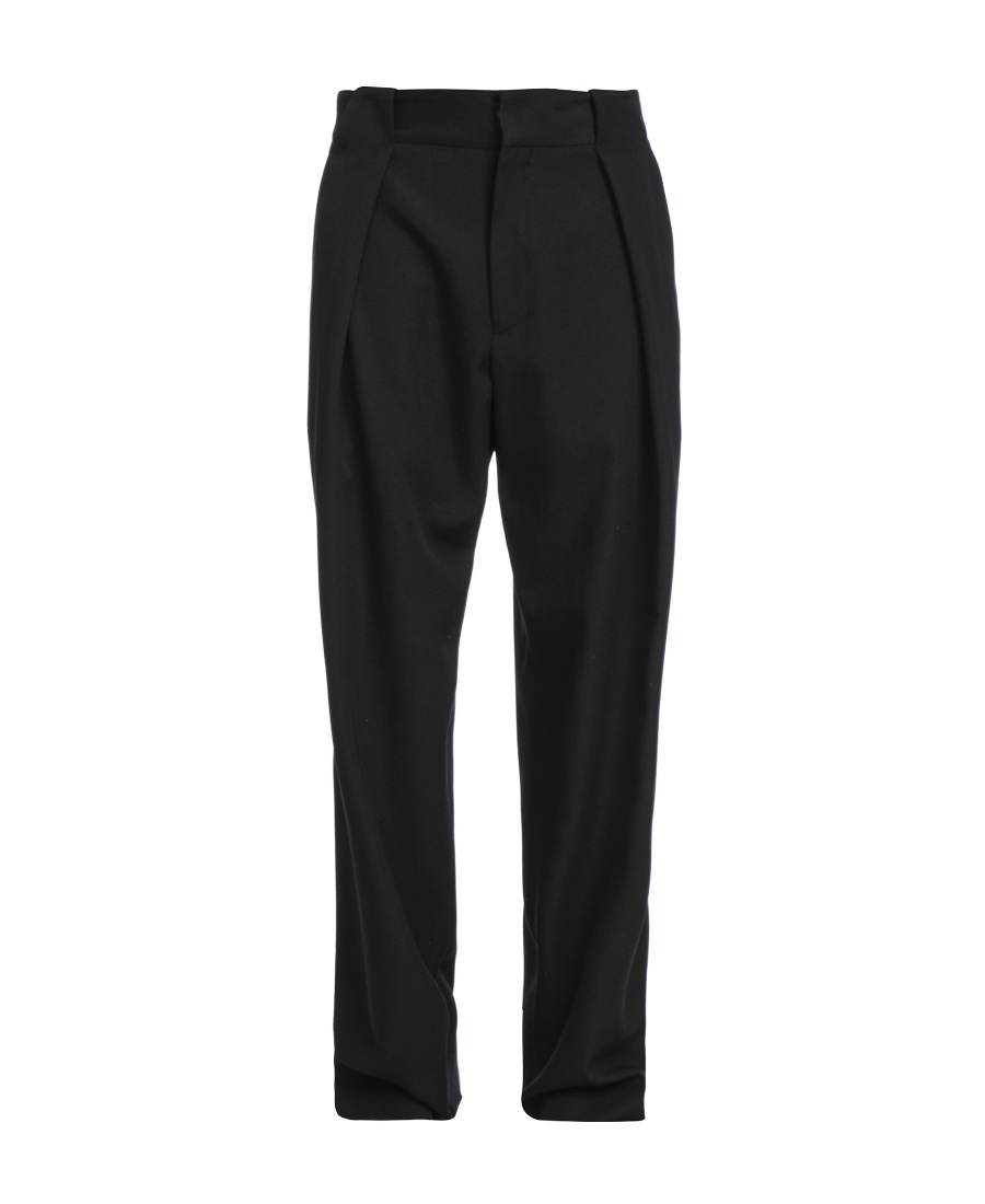 Shop Balmain Wide-leg Tailored Trousers In Black
