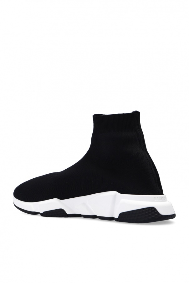 Shop Balenciaga Sneakers Speed Graffiti In Maglia Riciclata Da Uomo In Nero In Black