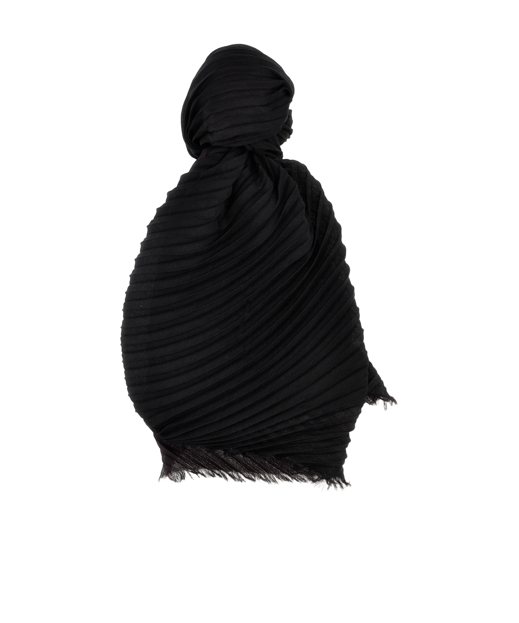 Issey Miyake Double Pleats Scarves And Foulards Black In Black