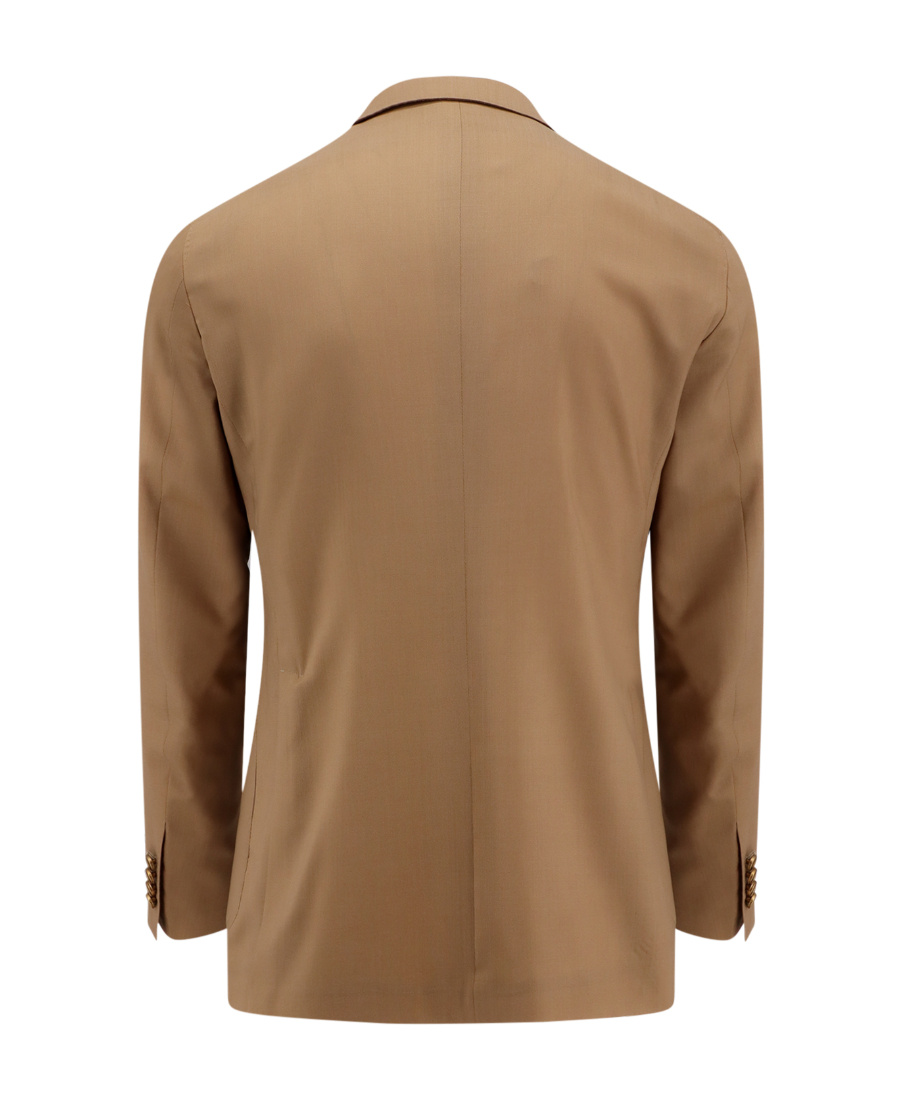 TAGLIATORE BROOCH-DETAIL SINGLE-BREASTED BLAZER