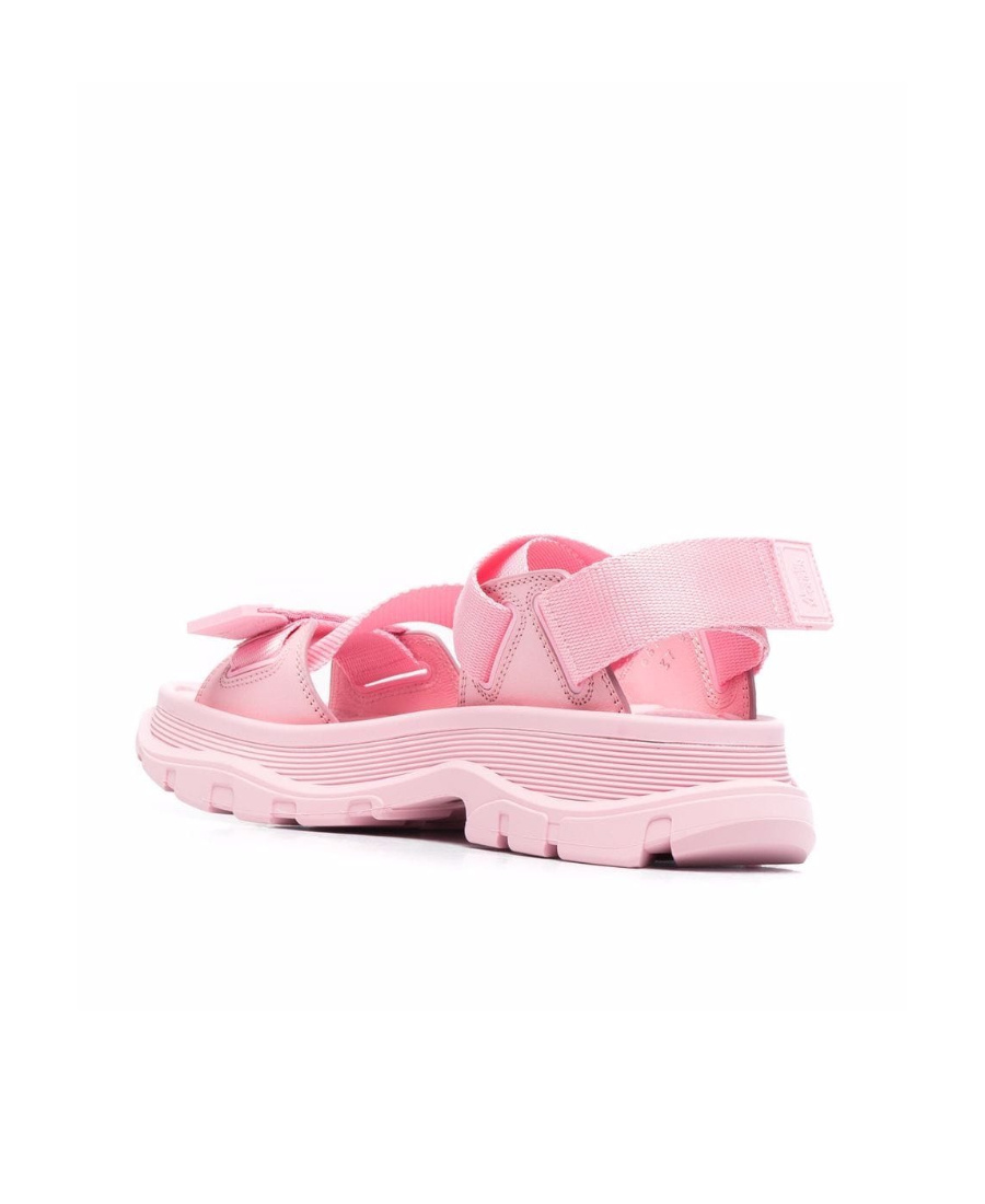 Alexander Mcqueen Tread Flat Sandals In Pink