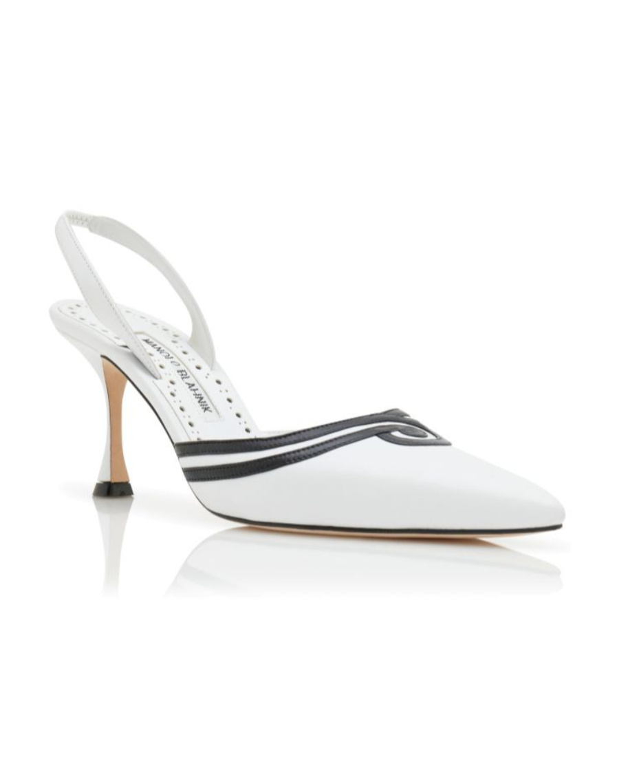 Manolo Blahnik Exposed High Heels In White