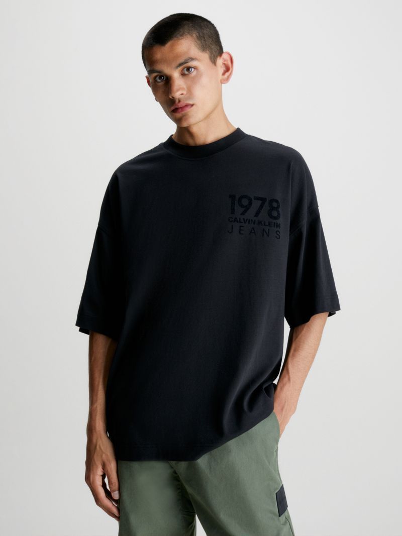 Calvin Klein Jeans Est.1978 Logo Silhouette T-shirt In Black