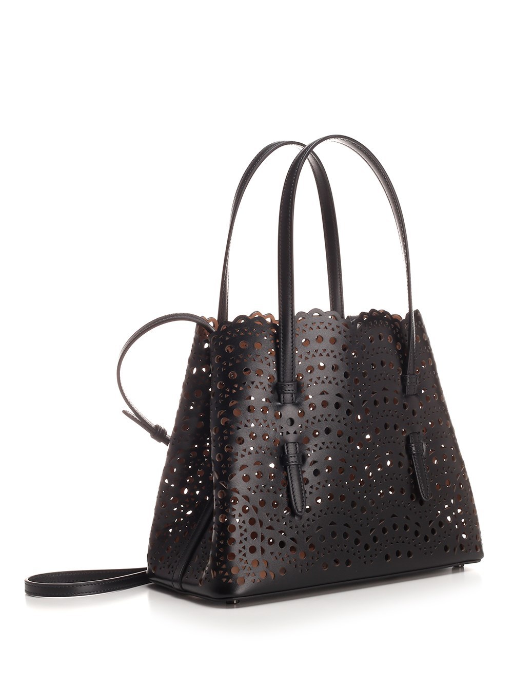 ALAÏA MINA LEATHER TOTE BAG