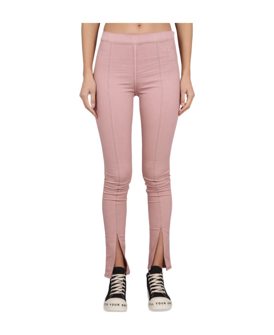 Rick Owens Drkshdw Slit-detail Leggings In Pink