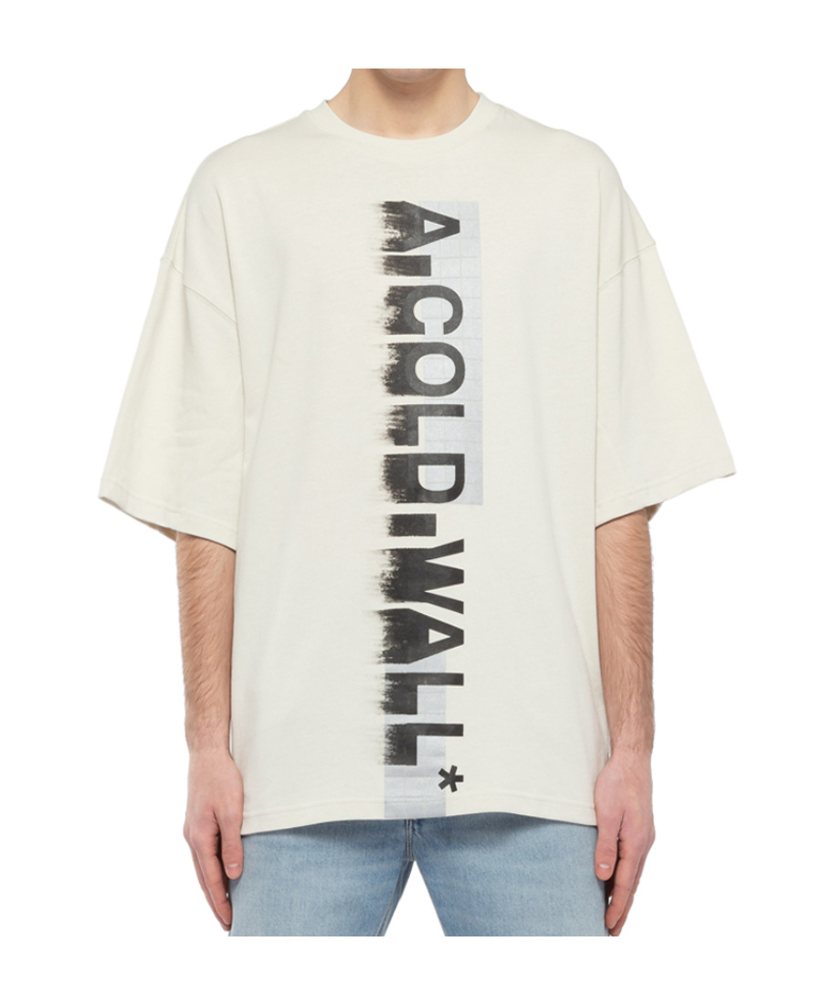 A-cold-wall* A Cold Wall Bone Large Logo Cotton T-shirt In White