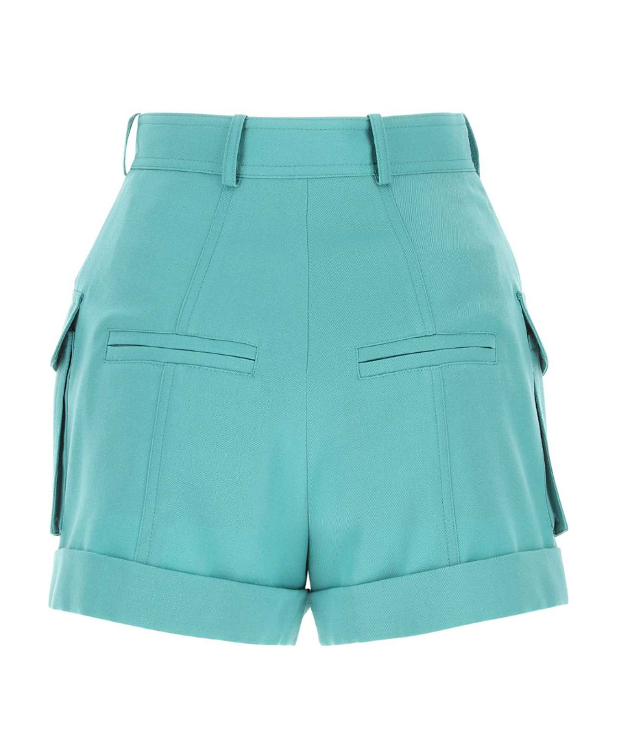 BALMAIN HIGH-WAISTED FLAP-POCKET SHORTS