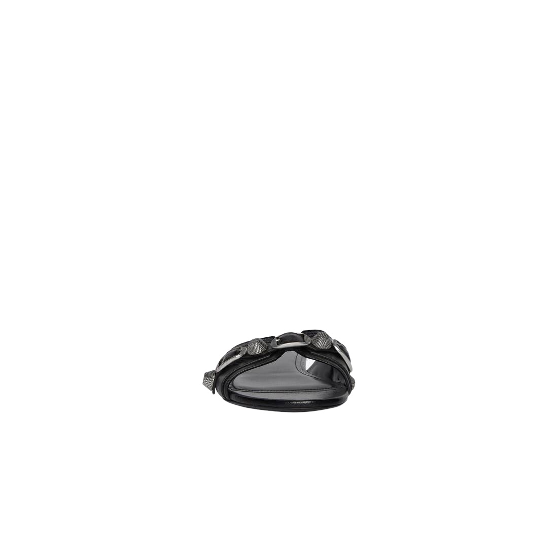 Balenciaga Open-toe Sandals With Decorative Buckle Detail In Black