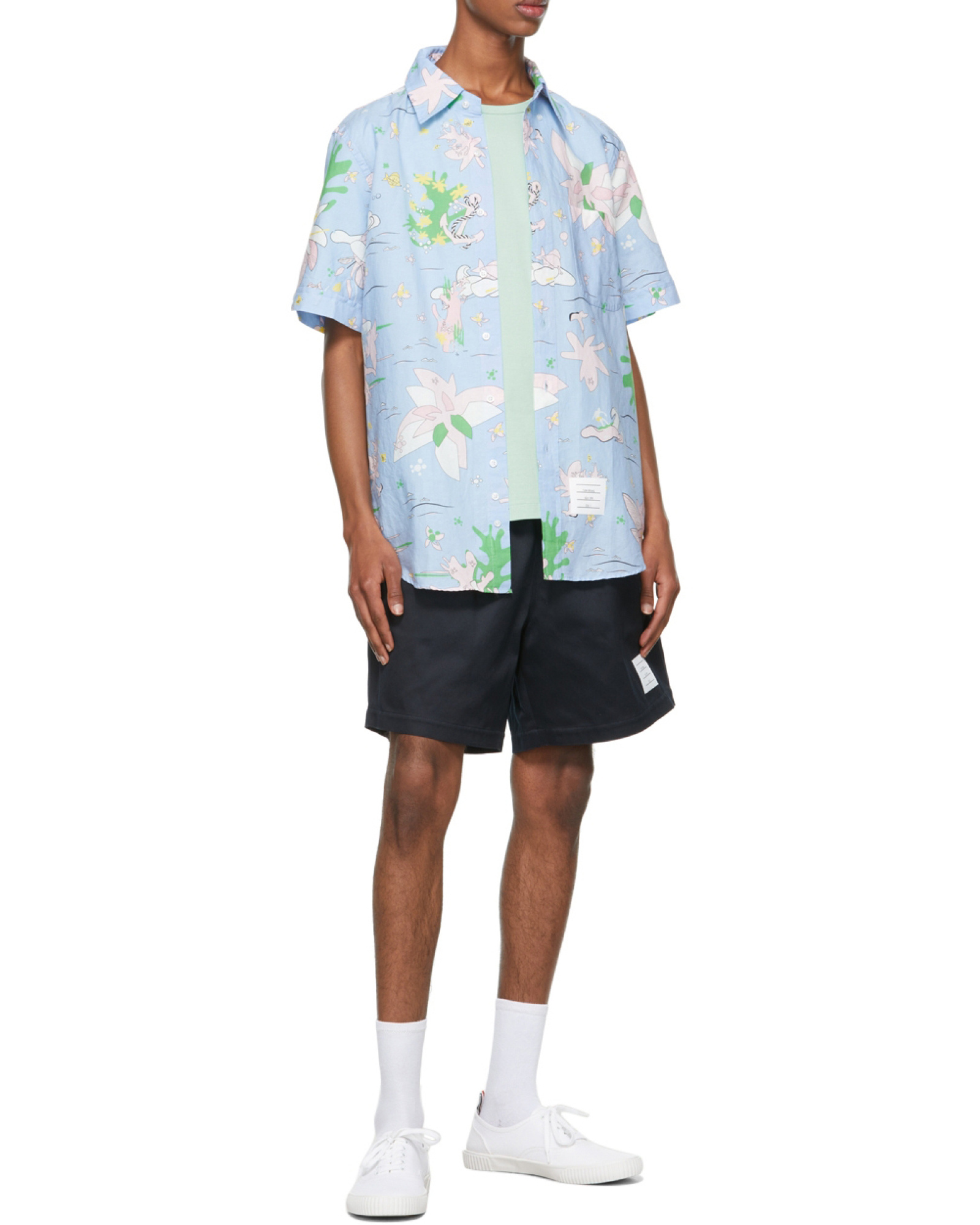 Thom Browne Drawcord Waistband Rugby Shorts In Blue