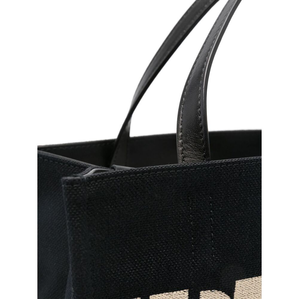 Ferragamo Logo Printed Small Tote Bag Women In Black