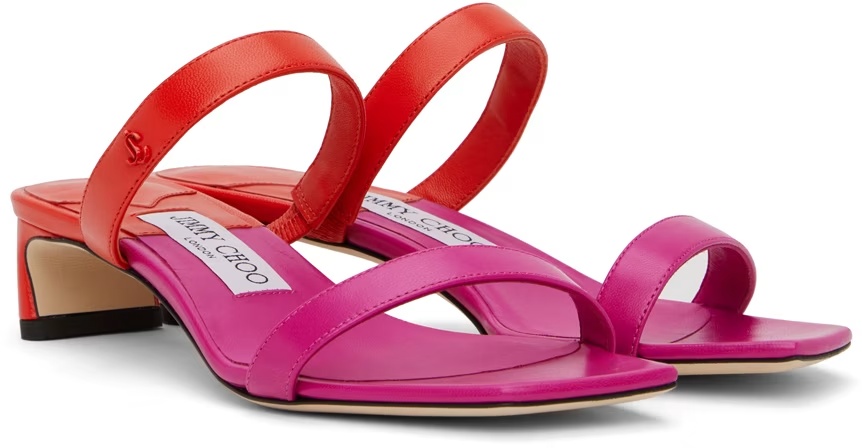 Jimmy Choo Kyda 35mm Leather Mules In Red