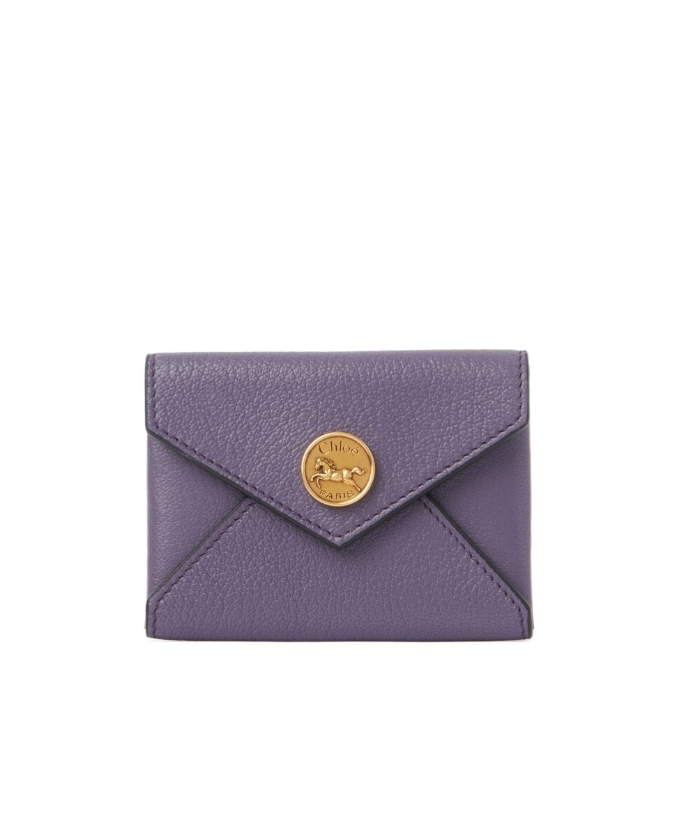 Chloé Grain Leather Envelope Card Holder In Multi