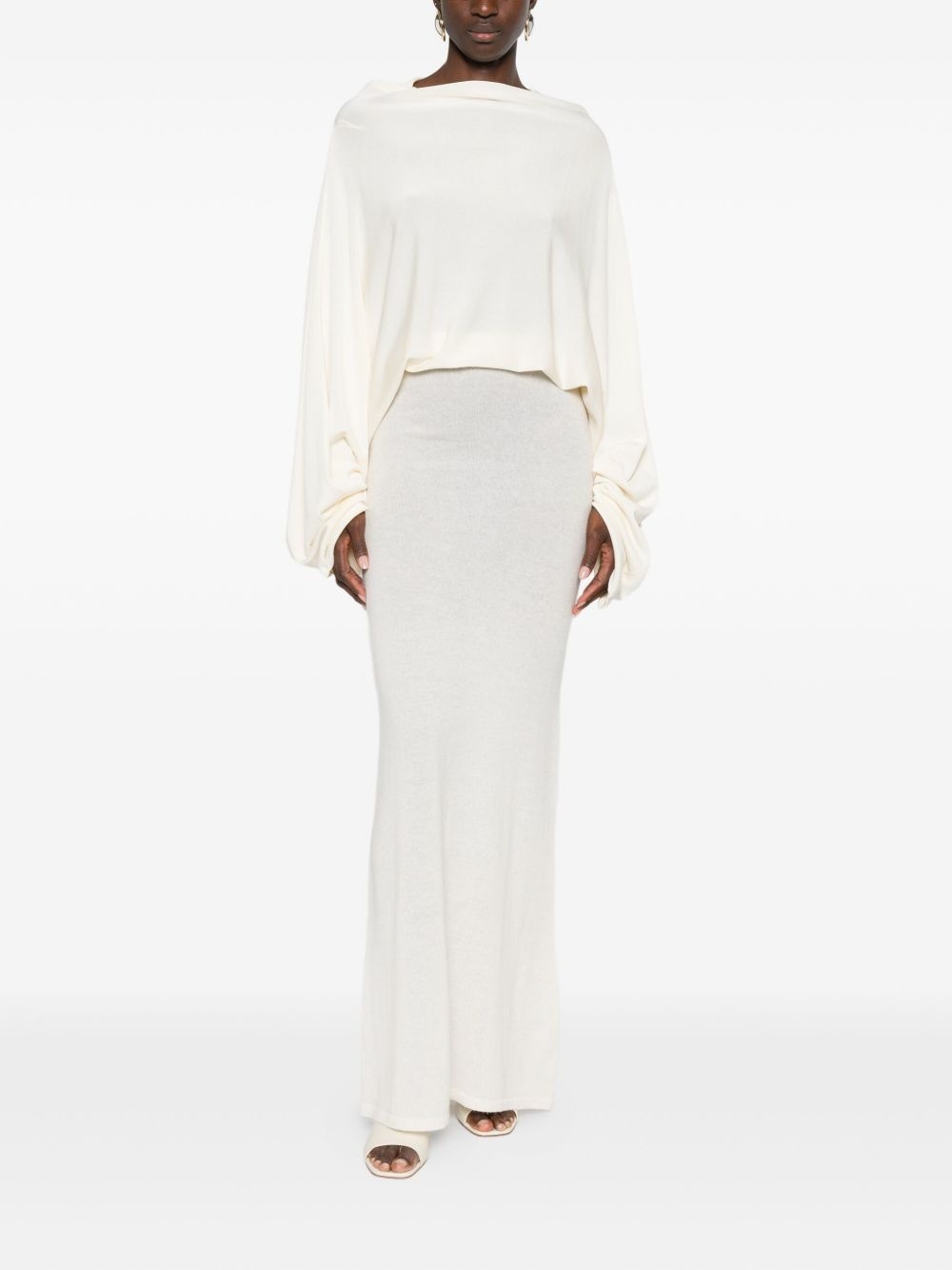 Aya Muse Backless Ultra-long Dress In White