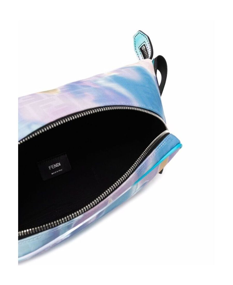 Fendi Tie-dye Monogram Belt Bag In Blue