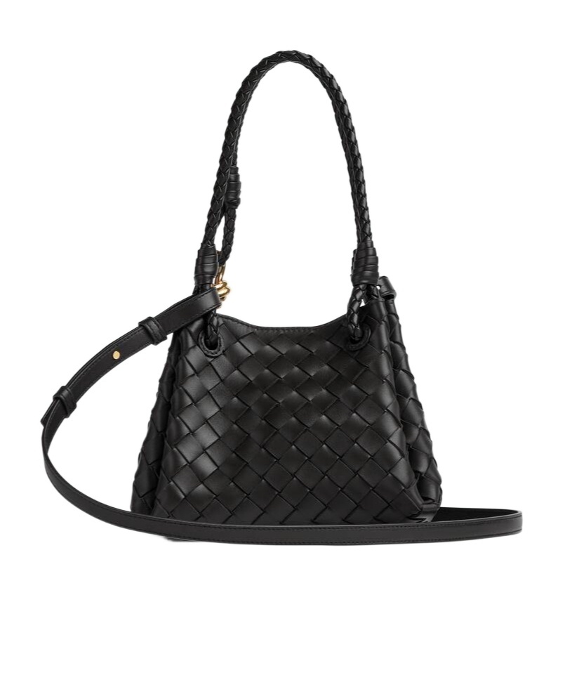 Bottega Veneta Small Parachute Shoulder Backpack In Black