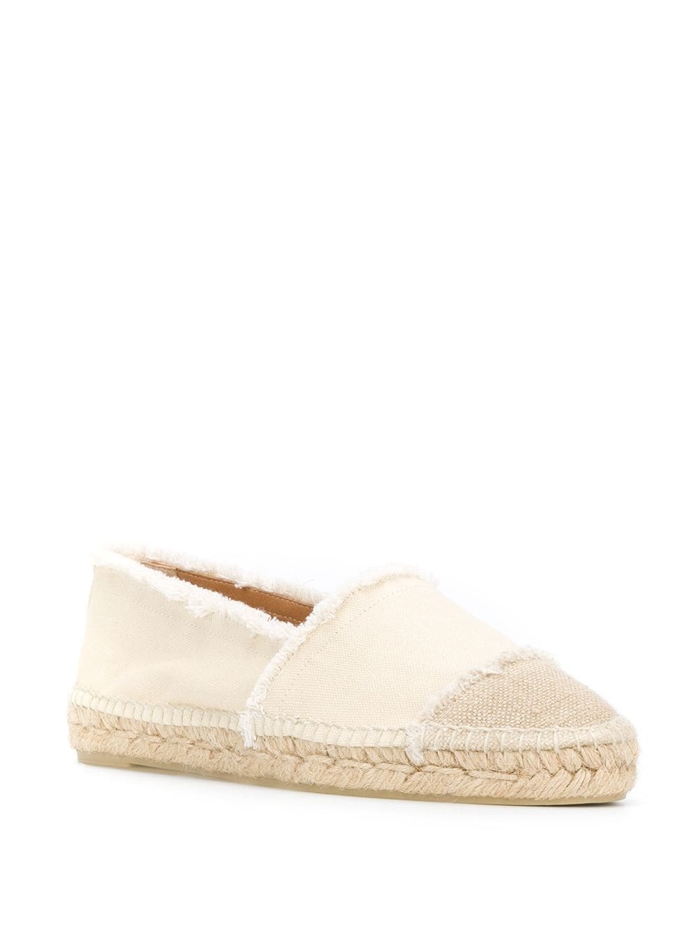Shop Castaã±er Kampala Fringed Canvas Espadrilles In White