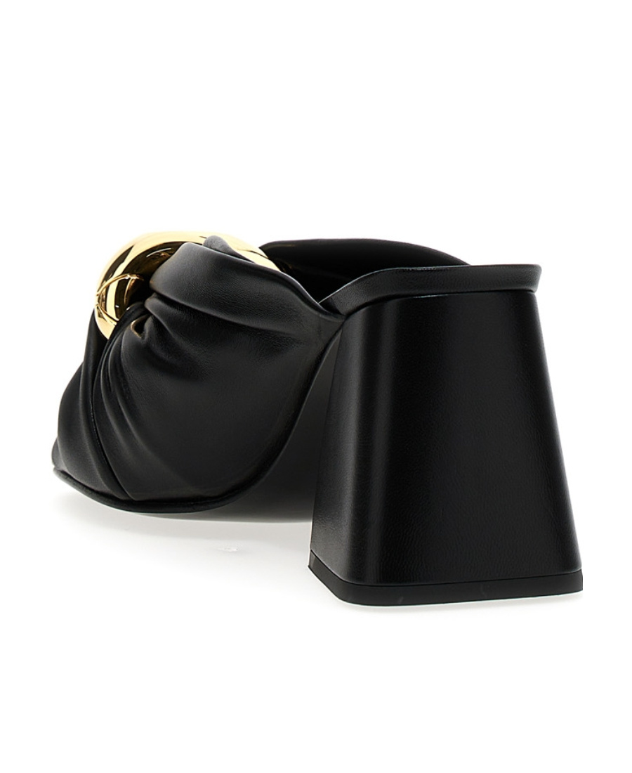 Jw Anderson Chain Twist High-heeled Sandals In Black
