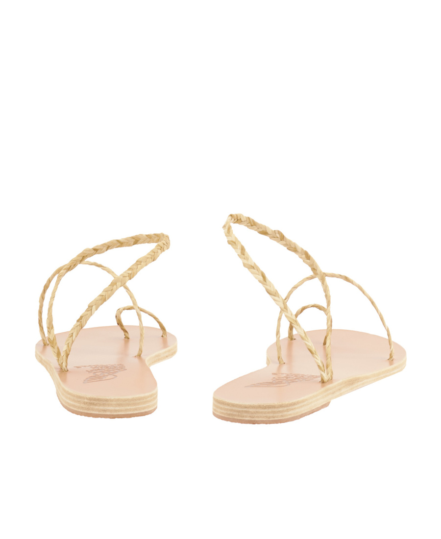 Ancient Greek Sandals Logo Flat Sandals In Nude