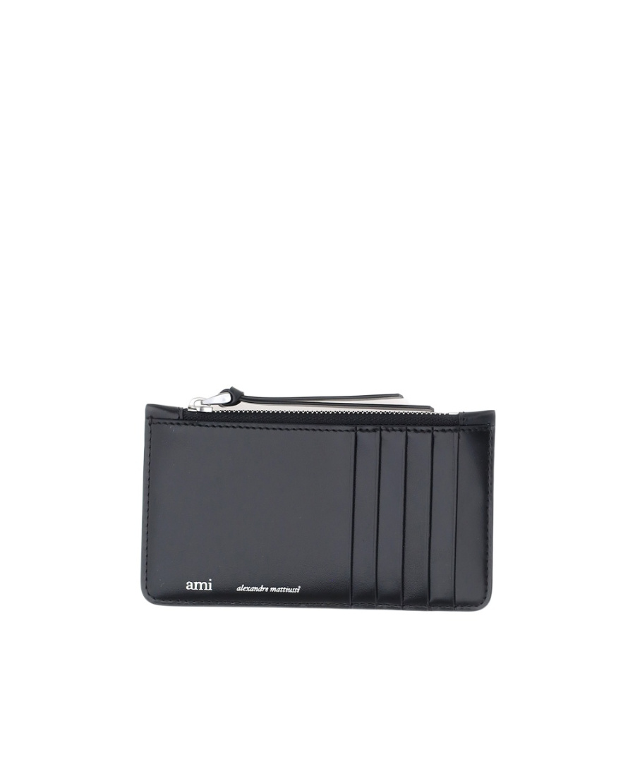 Ami Alexandre Mattiussi Zipper Wallet In Black
