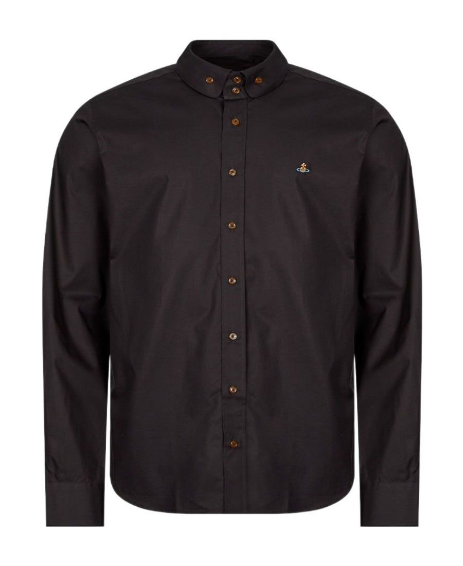 Vivienne Westwood Orb-embroidered Poplin Shirt In Brown