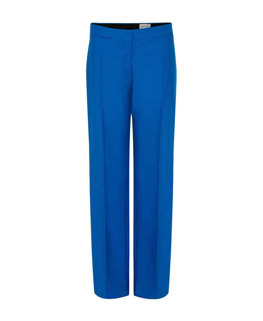Alexander Mcqueen Low-rise Tailored Trousers In Blue