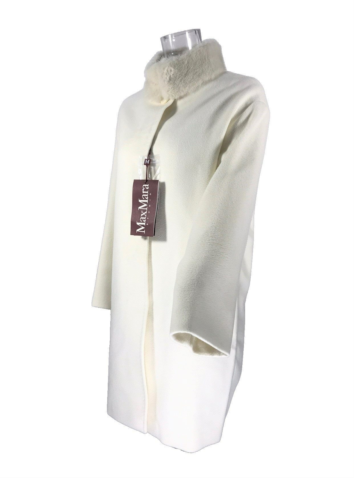 Max Mara Long-sleeved Coat In White