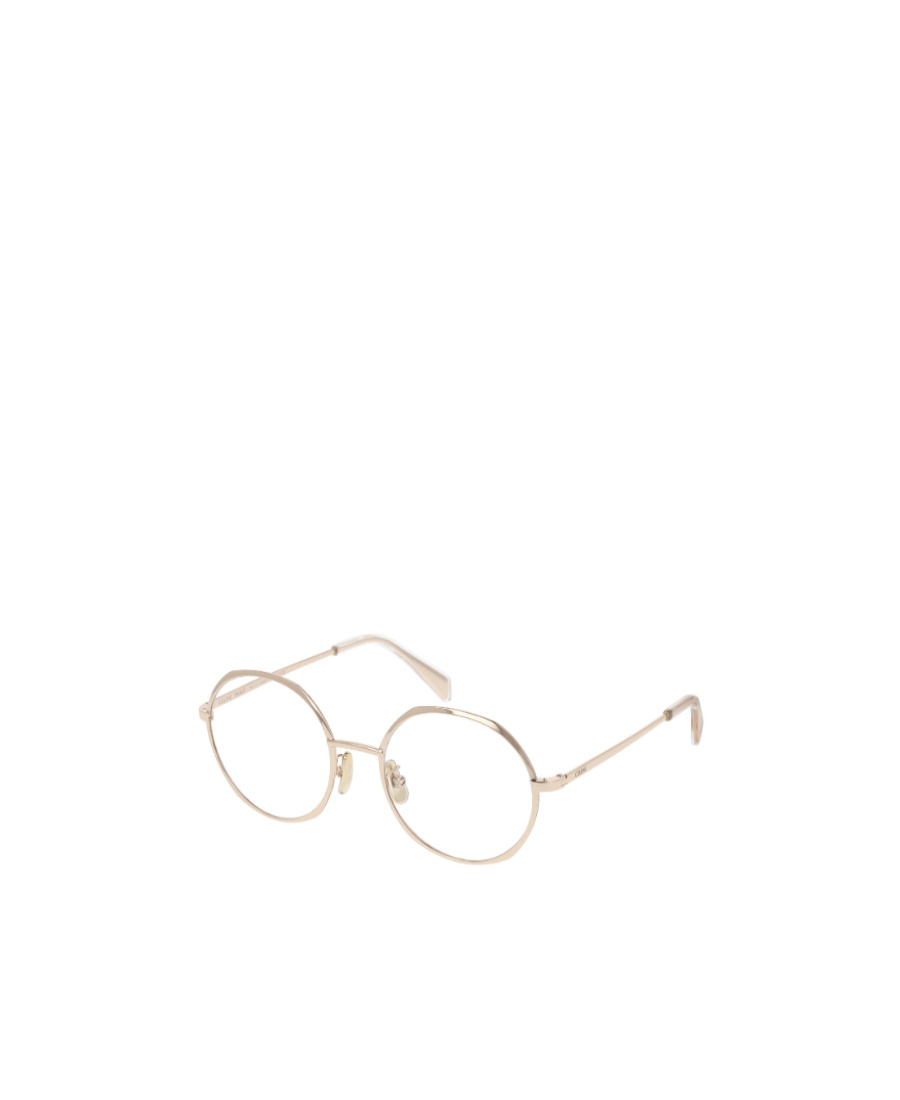 Celine Metallic Round-frame Glasses In Nude