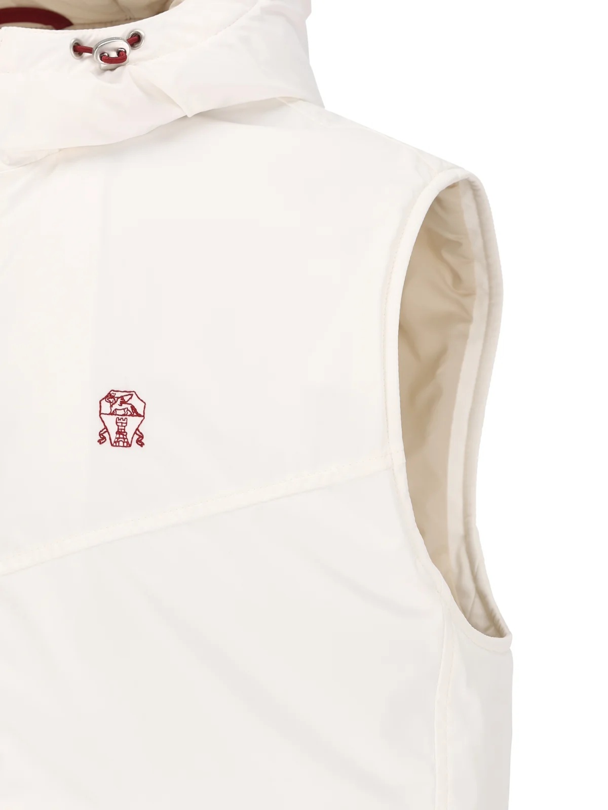 Brunello Cucinelli Drawstring-hood Gilet In White