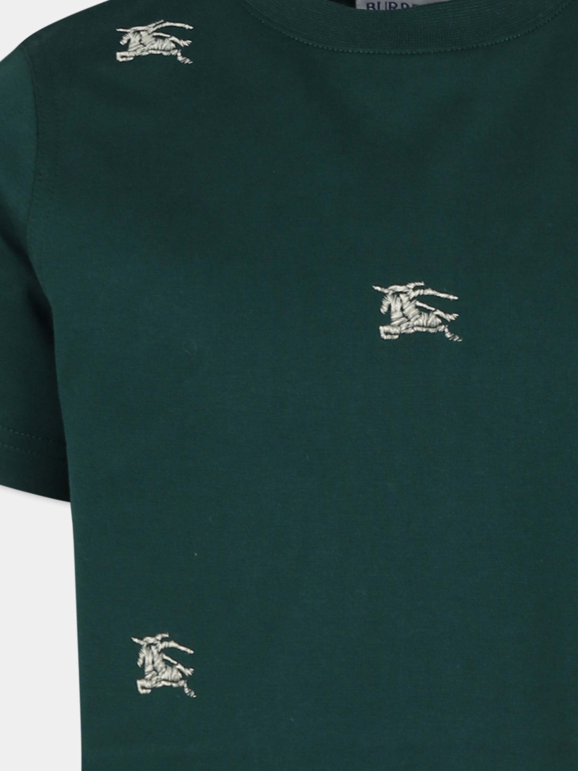 Burberry Ekd Cotton T-shirt In Green
