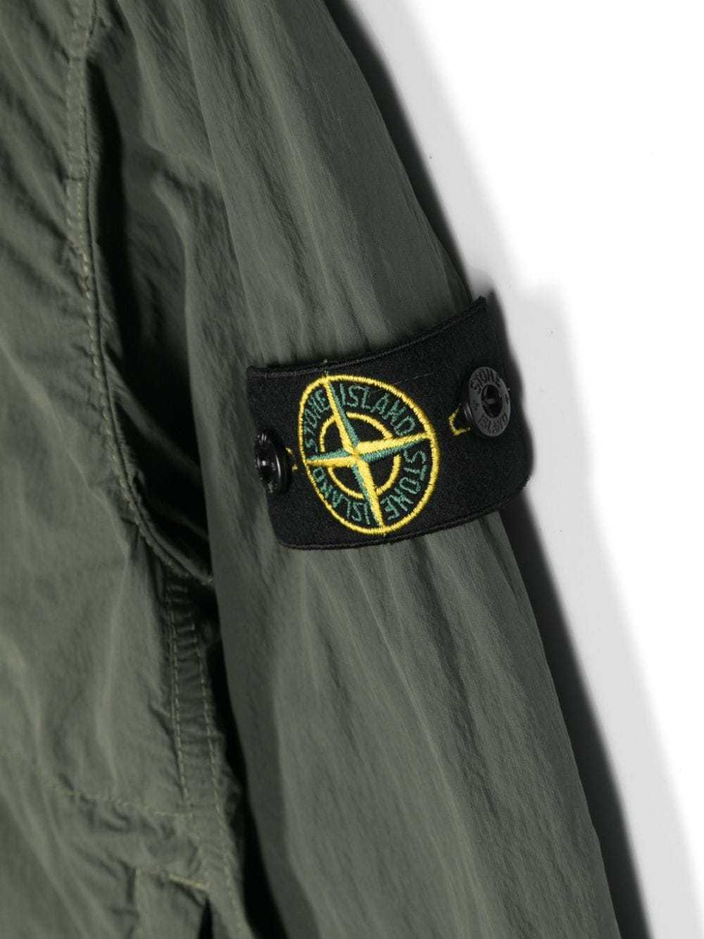 STONE ISLAND STONE ISLAND JUNIOR COMPASS-BADGE ZIP-UP BOMBER JACKET