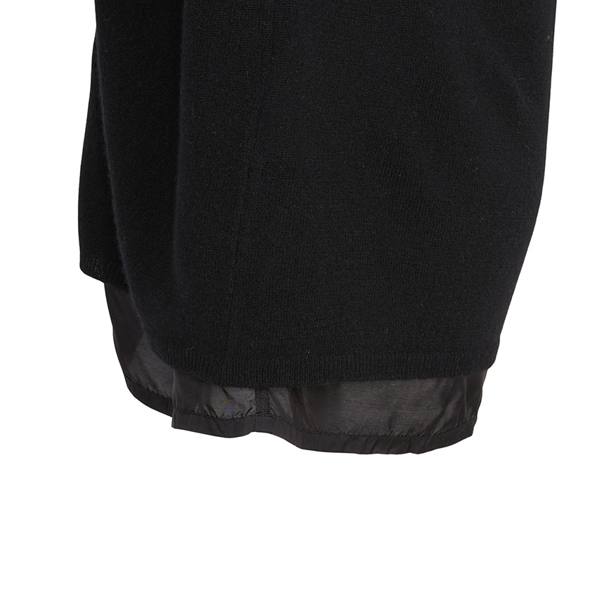 Comme Des Garçons Shirt Ribbed Buttoned Cardigan In Black