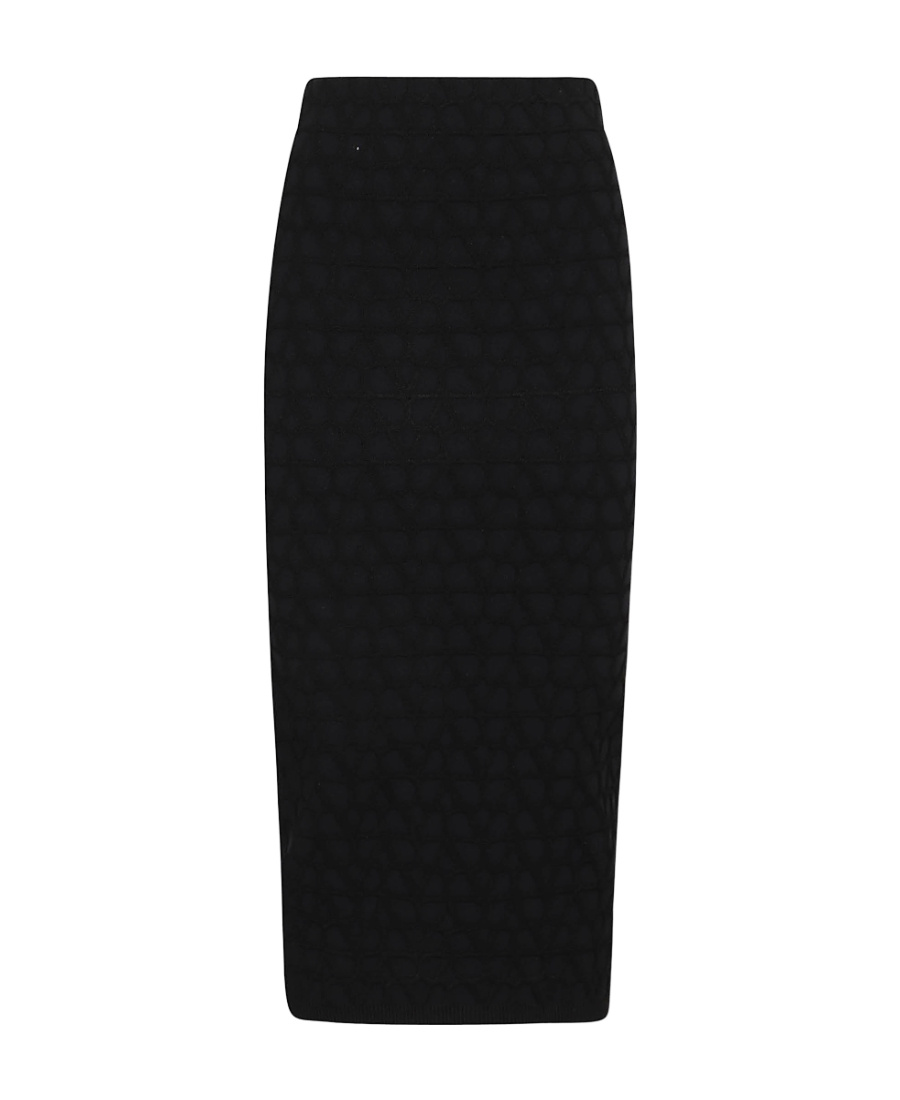 Valentino Toile Iconographe High-waist Midi Skirt In Black