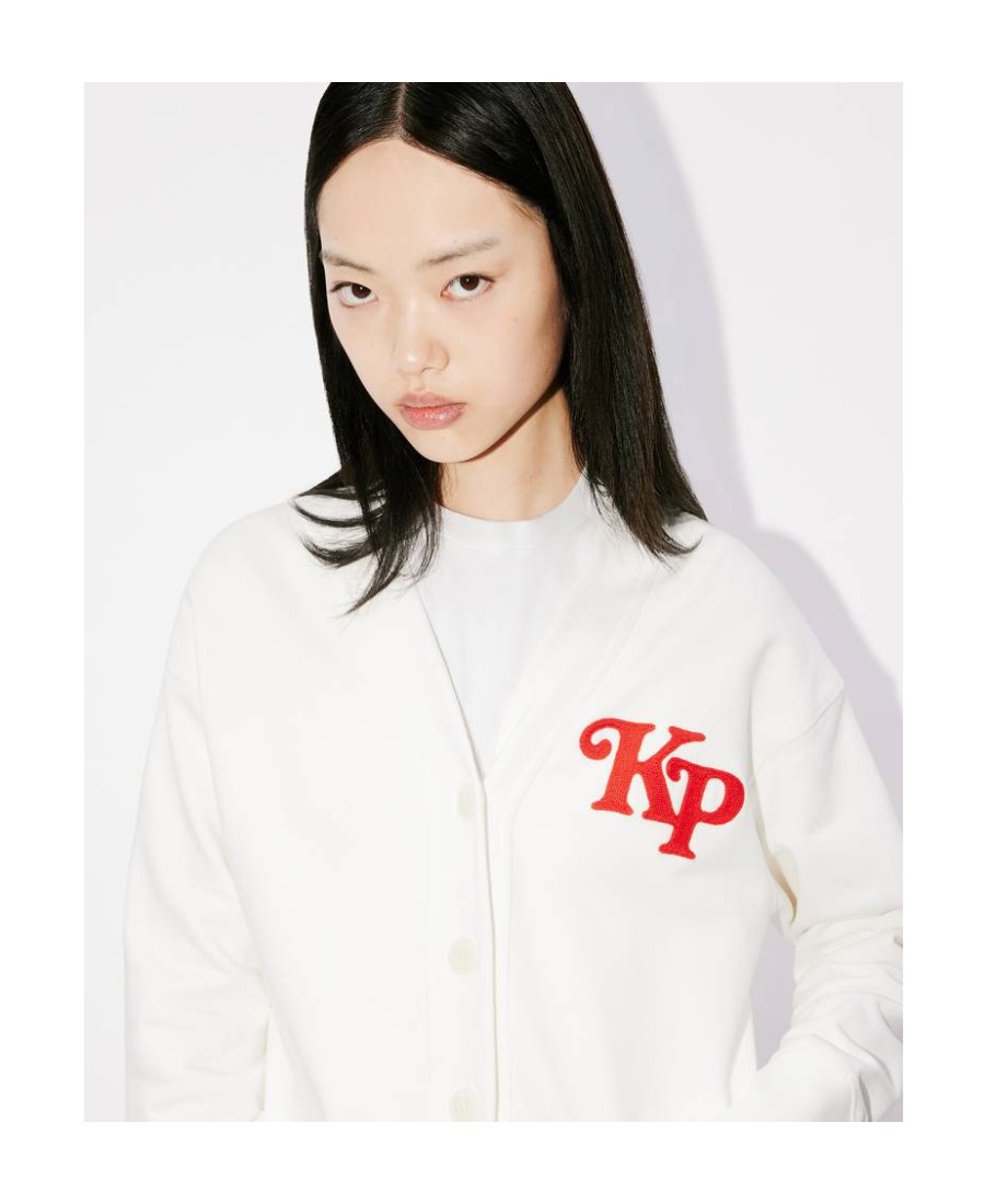 Kenzo X Verdy Embroidered Cardigan In White