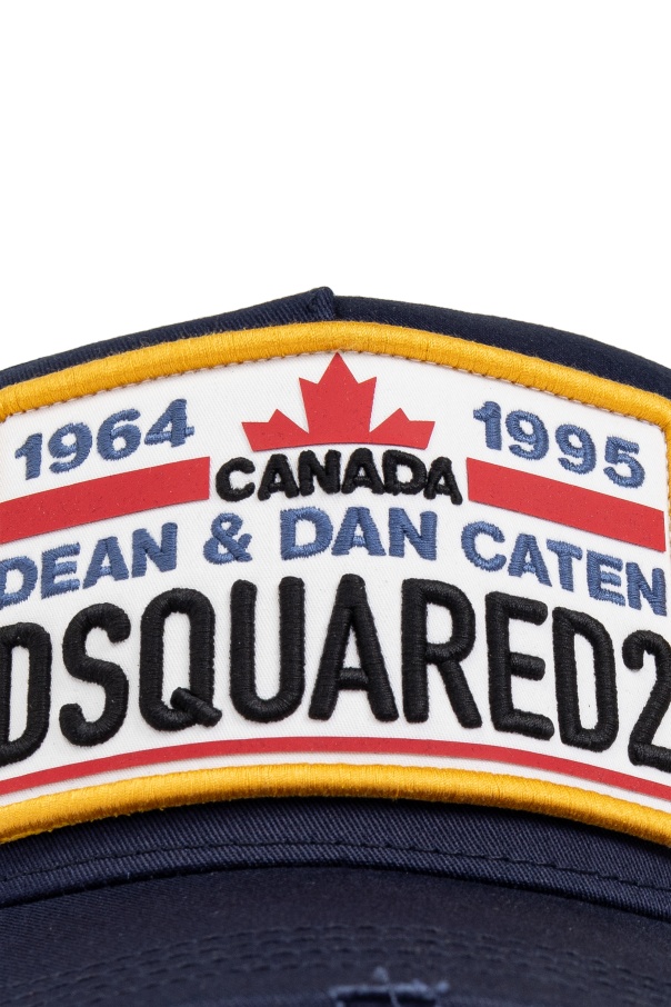 Dsquared2 Dsquared Navy Blue Cotton Baseball Cap In Black