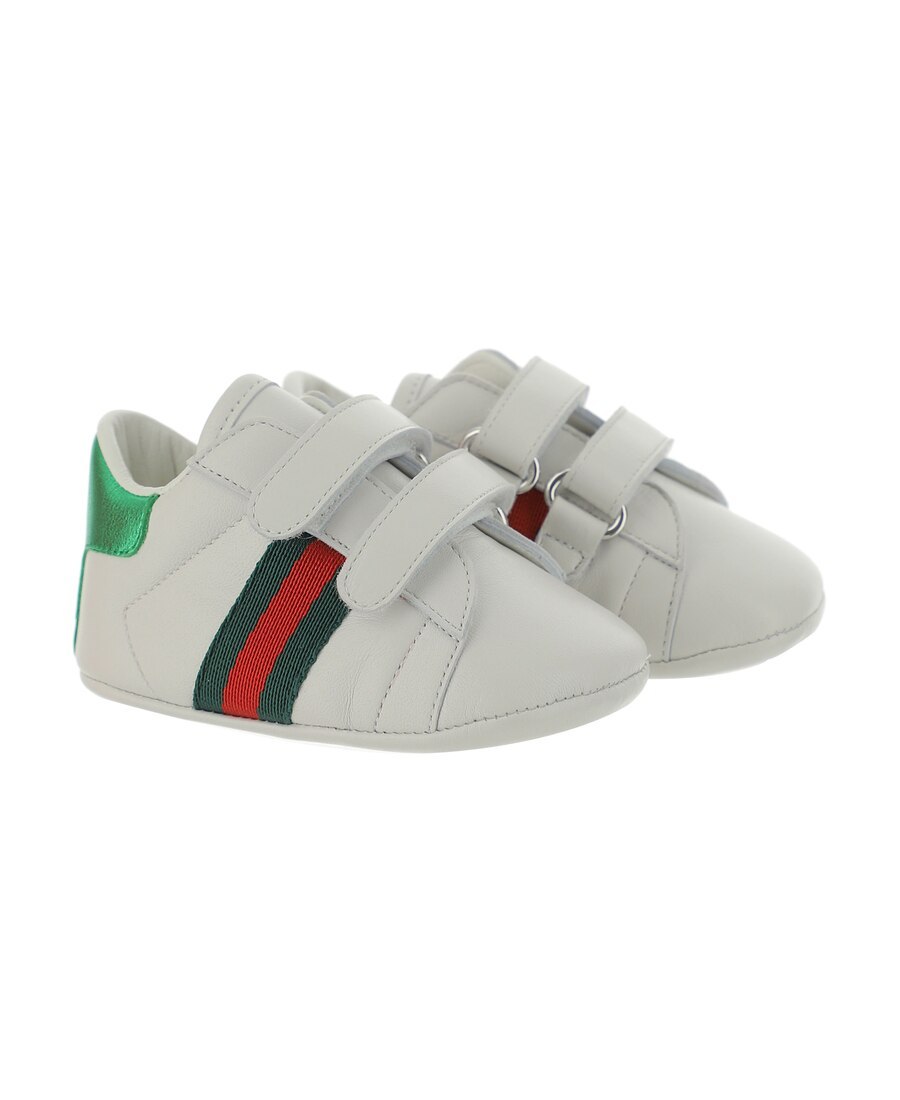 Gucci Ace Touch-strap Sneakers In White