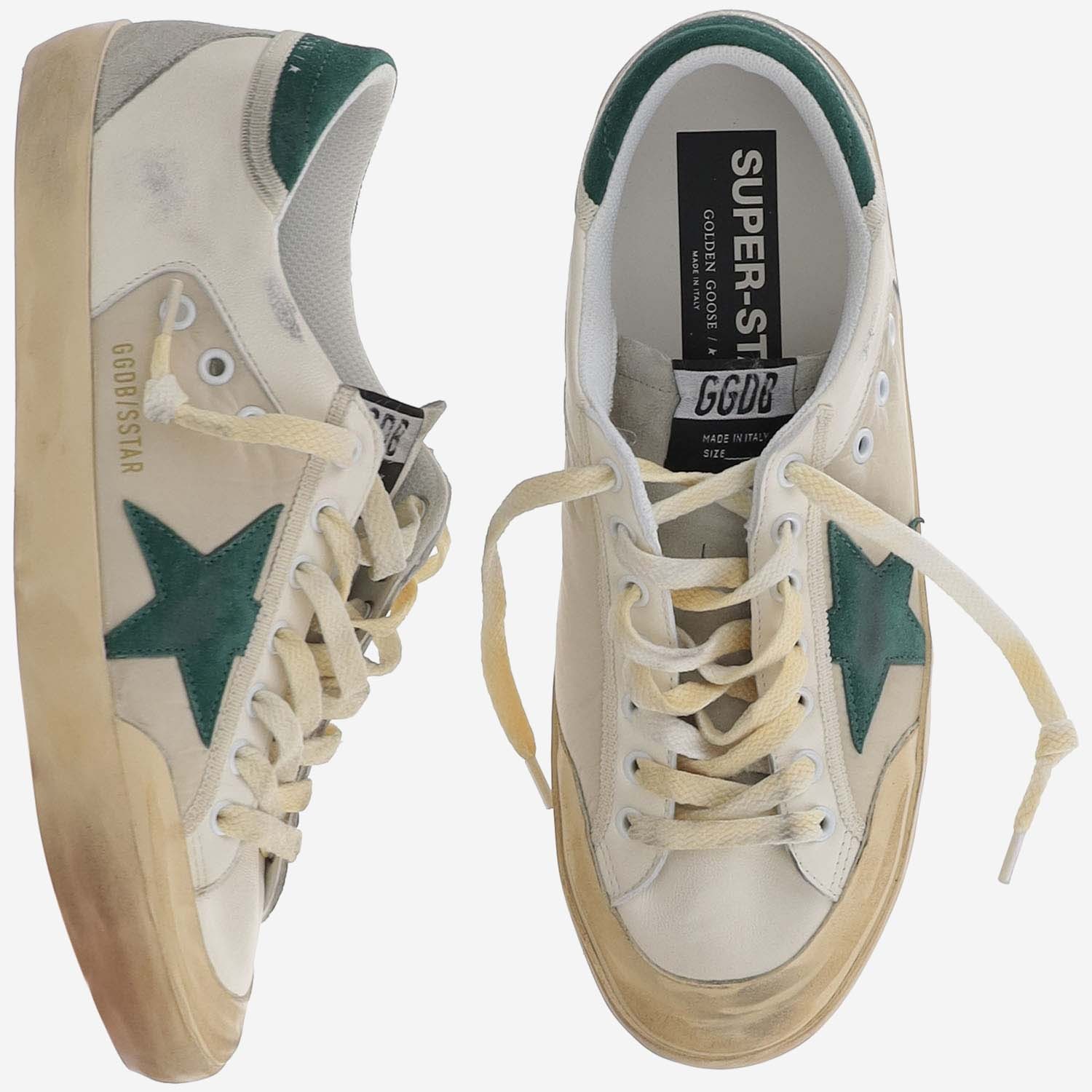 Golden Goose Stylish Vintage Effect Lace-up Sneakers For Men In Nude