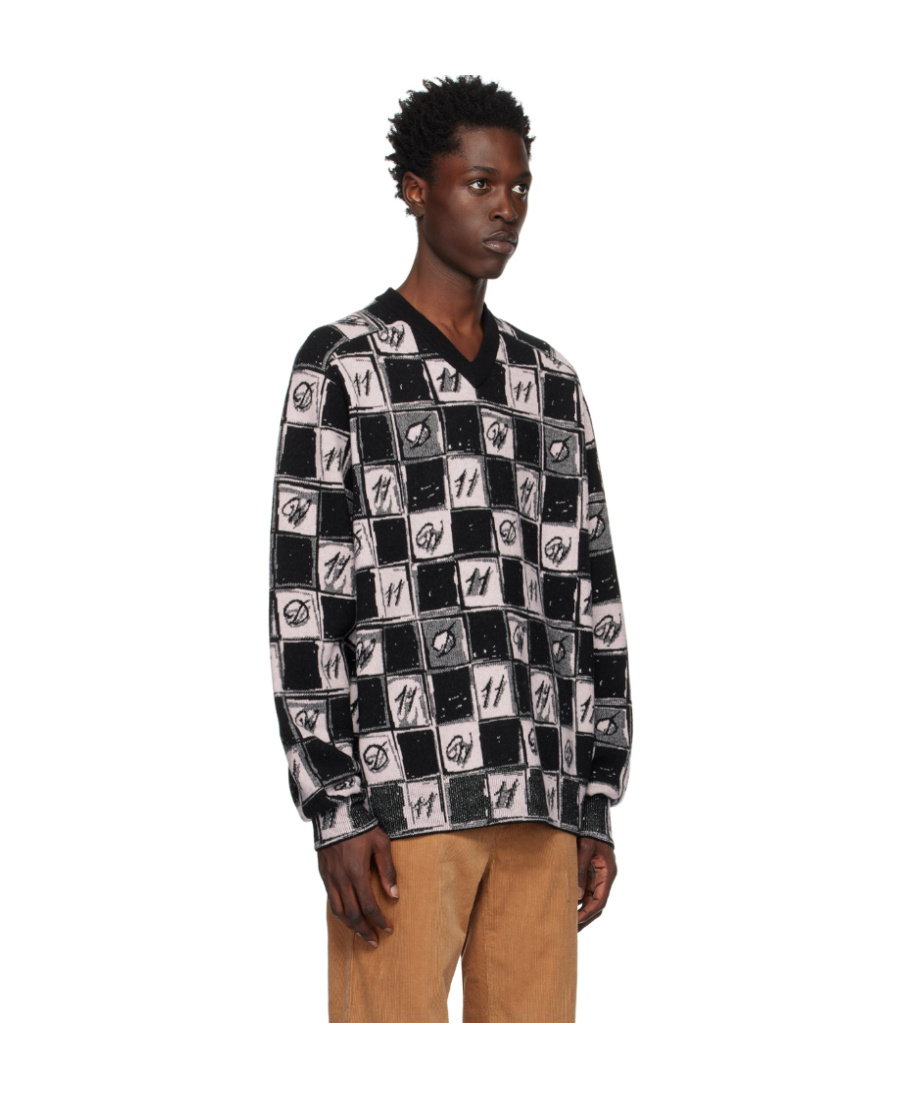 We11 Done Logo Sweater In Black