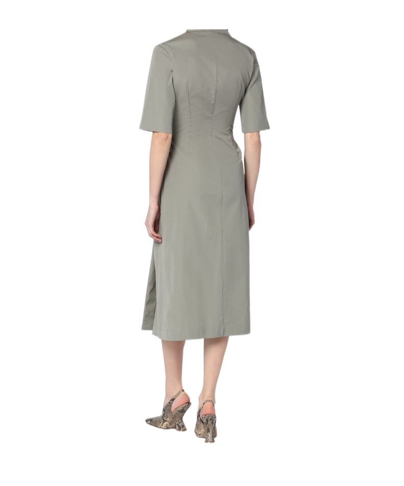 Shop Dries Van Noten Draped Midi Dress
