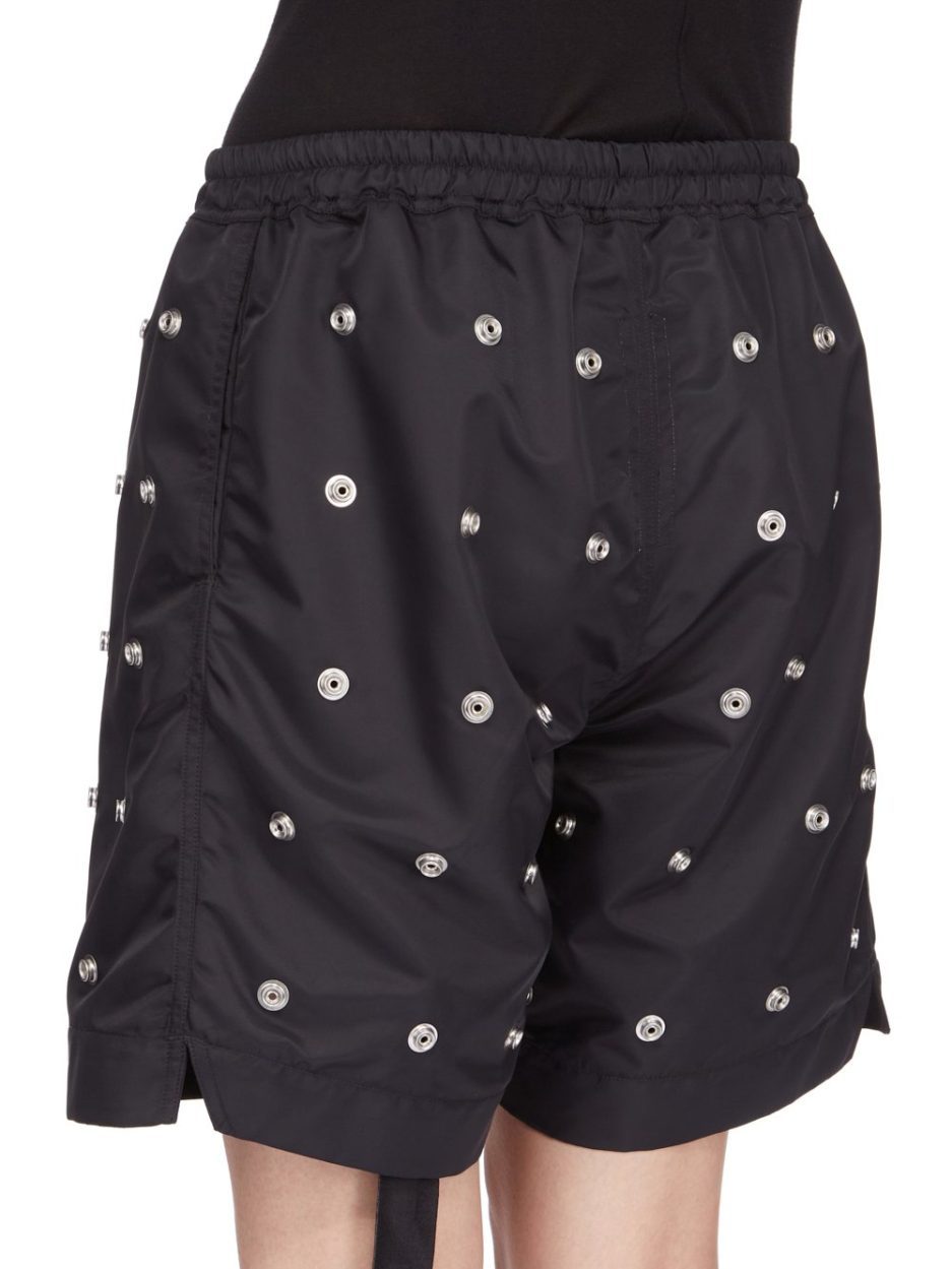 Shop Rick Owens Drkshdw Eyelet-detail Wide-leg Shorts In Black