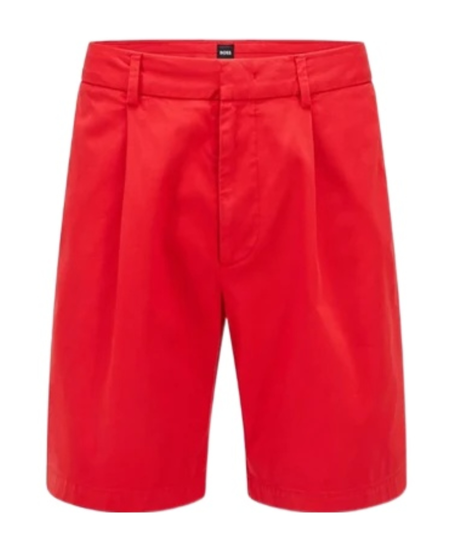 Hugo Boss Straight Shorts In Red