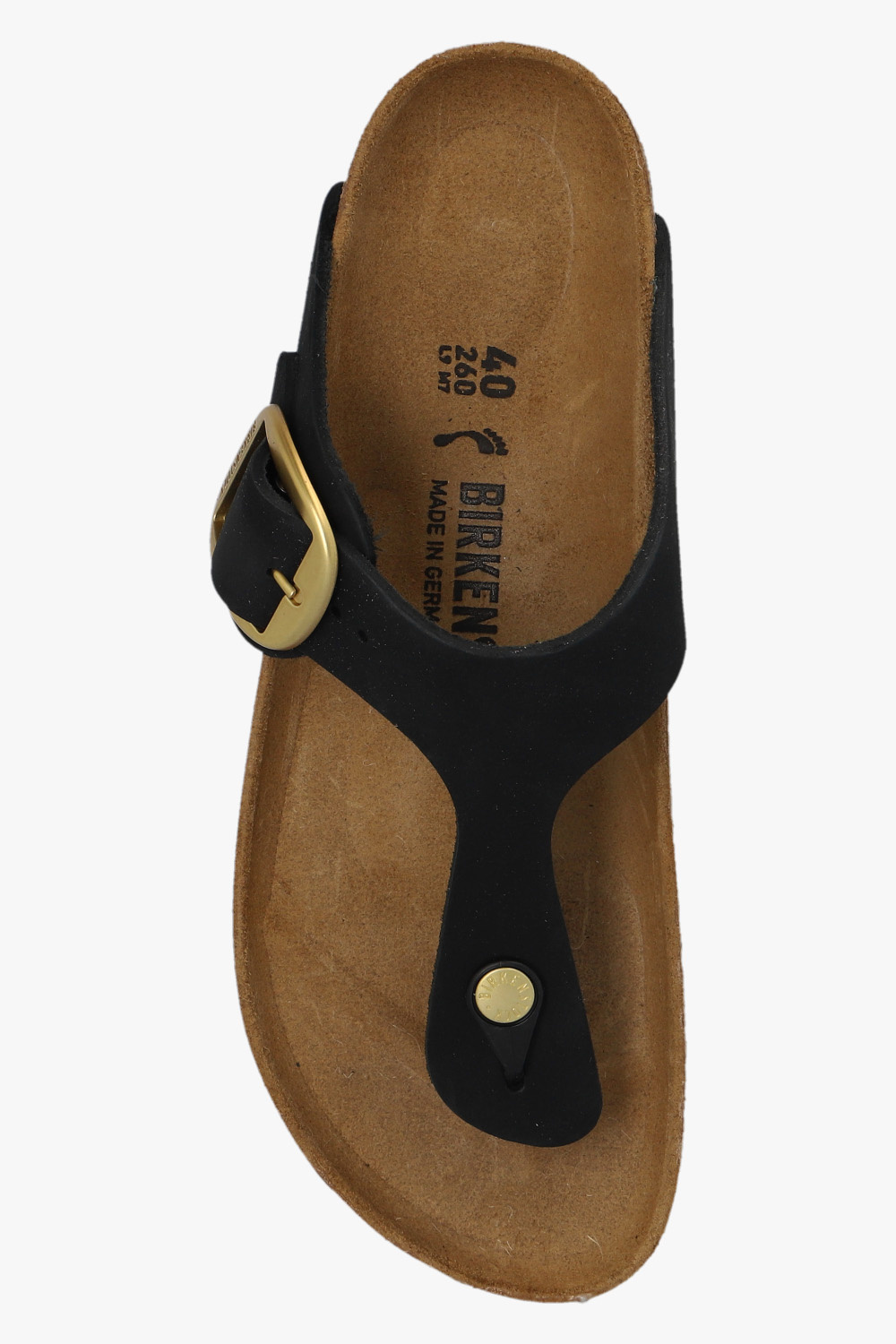Birkenstock Gizeh Big Buckle High Shine Sandals In Black