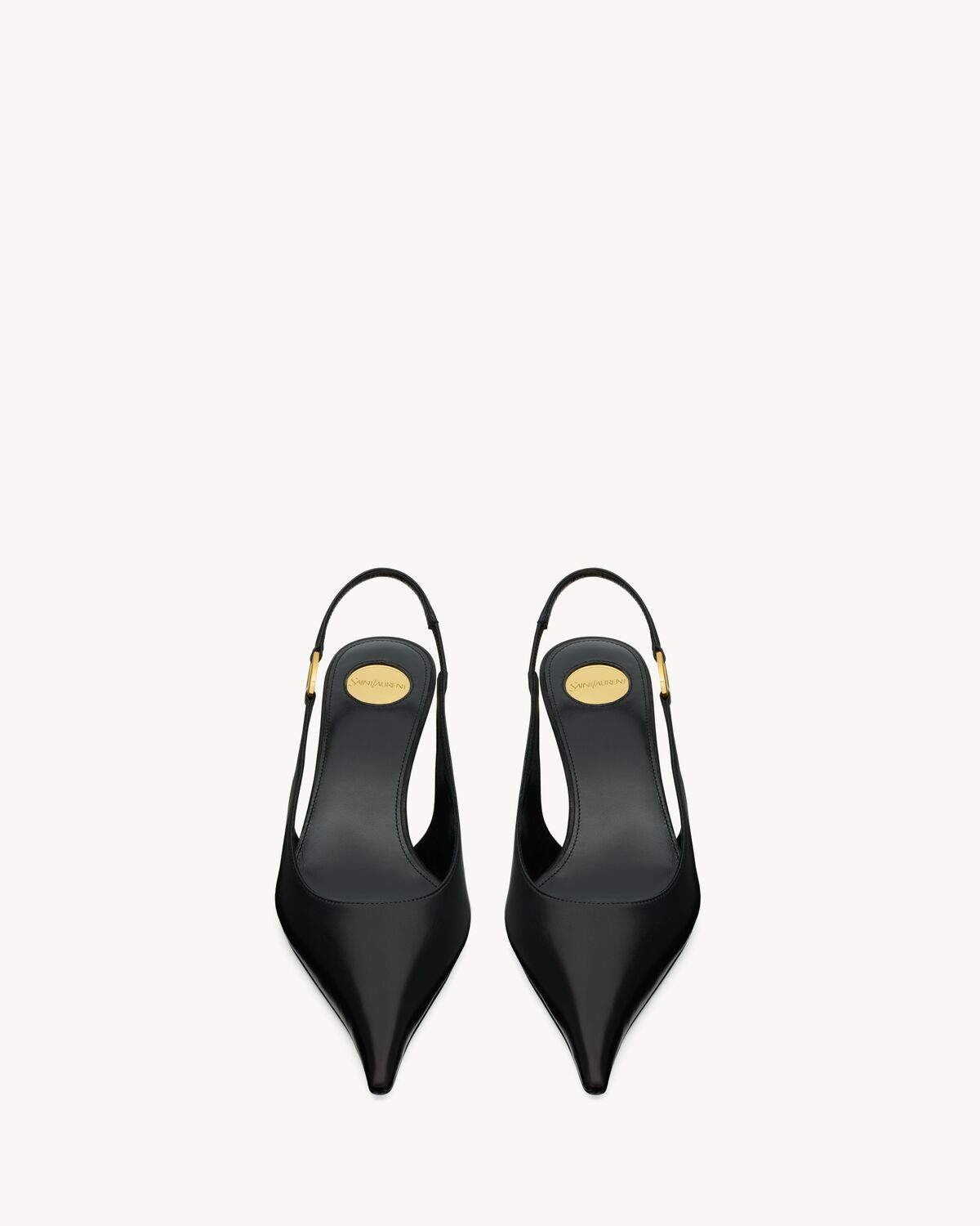 Saint Laurent Vendome Slingback Pumps In Smooth Leather In Black
