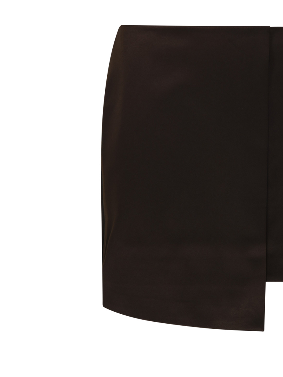 Shop By Malene Birger Raye Asymmetric Satin Mini Skirt In Black