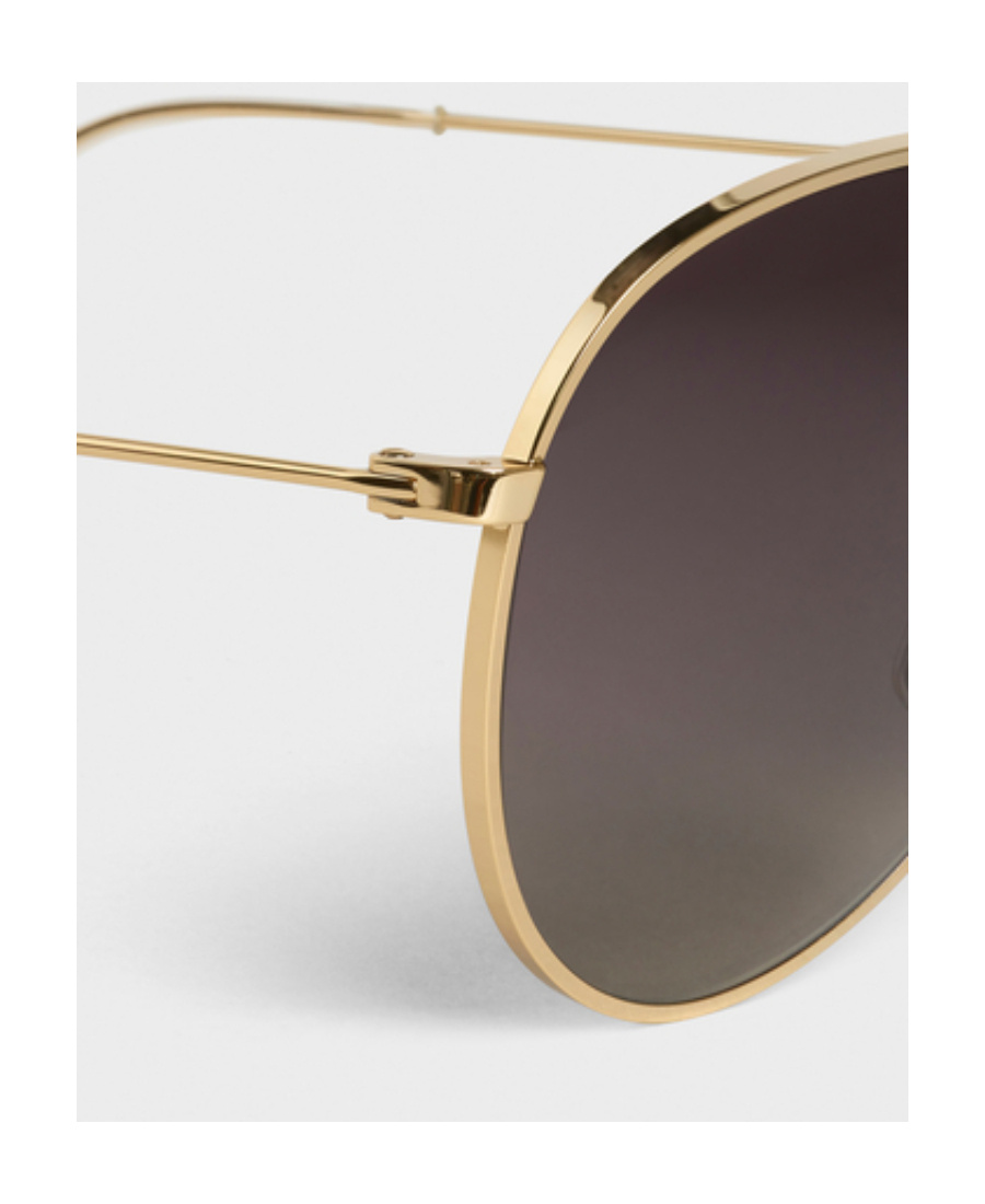 Celine 01 Metal Frame Sunglasses In Nude