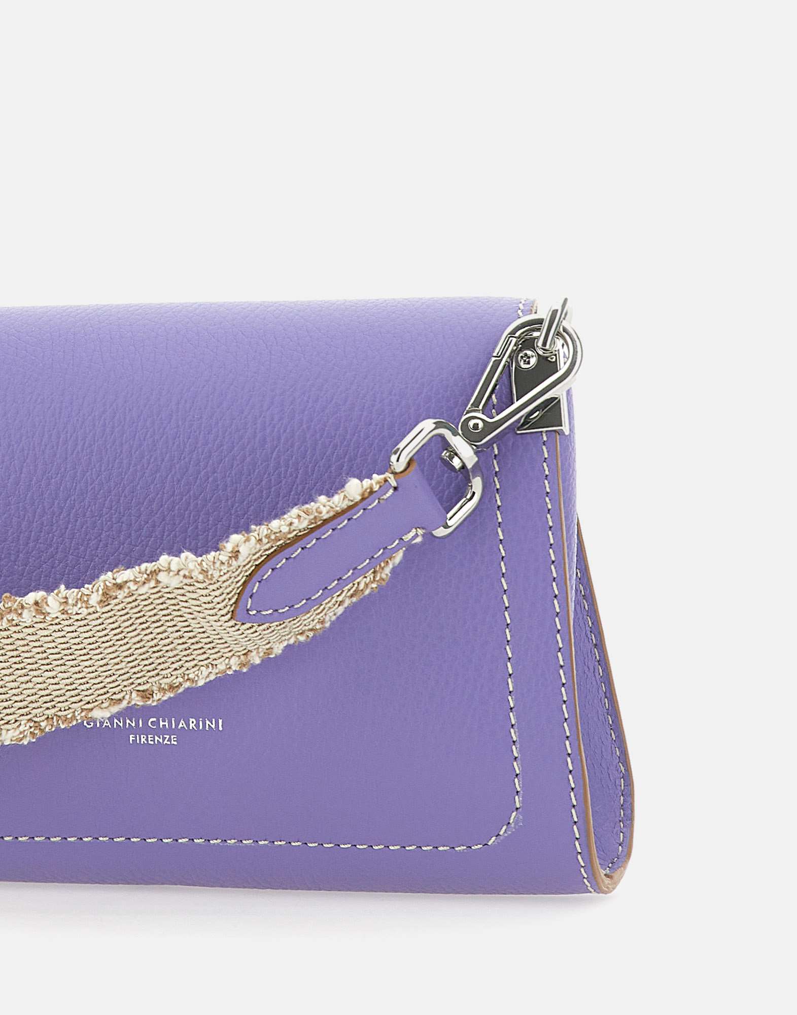 Gianni Chiarini Margot Foldover Top Crossbody Bag In Purple